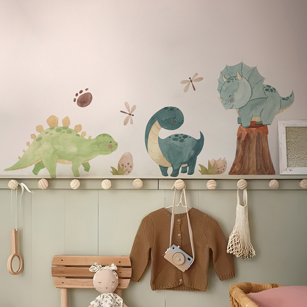 Baby Nursery Boy - Dinosaur Wall Decals, Dino Alphabet Wall