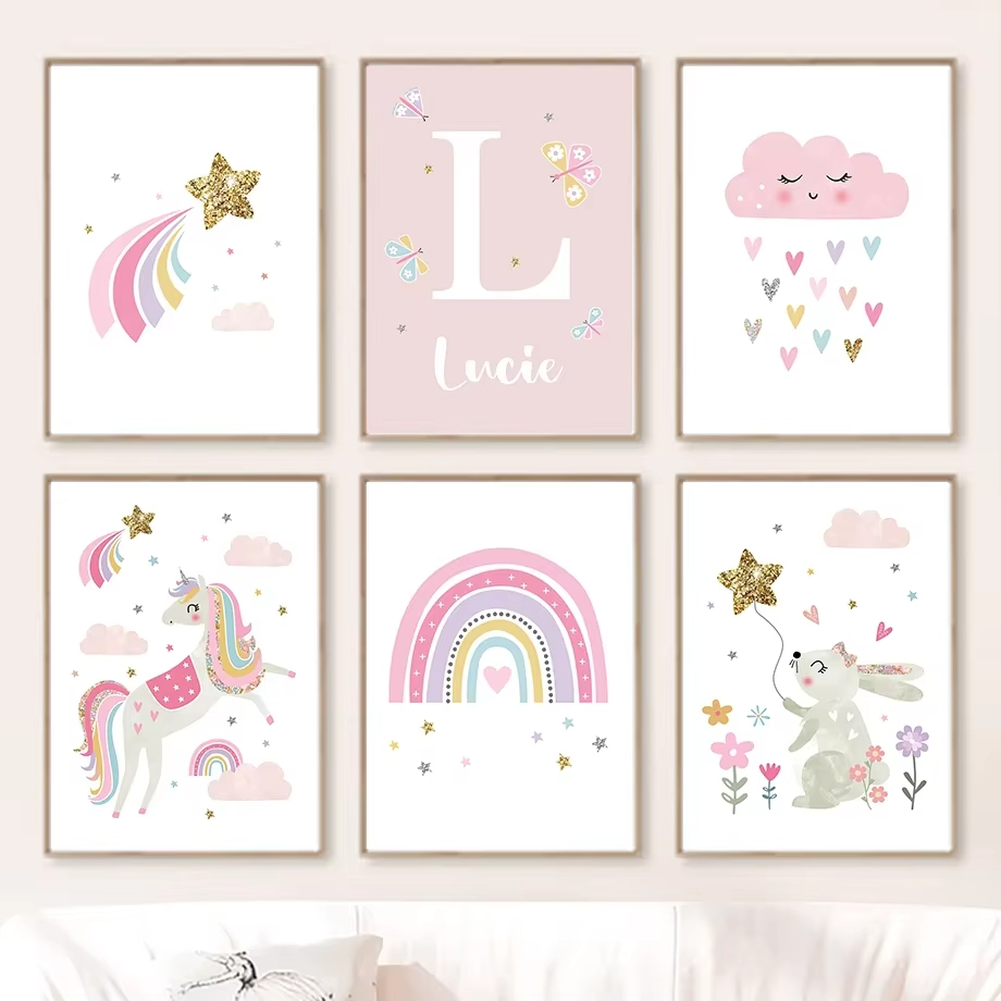 Pink Unicorn Rabbit Rainbow Cl - Baby Unicorn Nursery 리뷰 및 가격