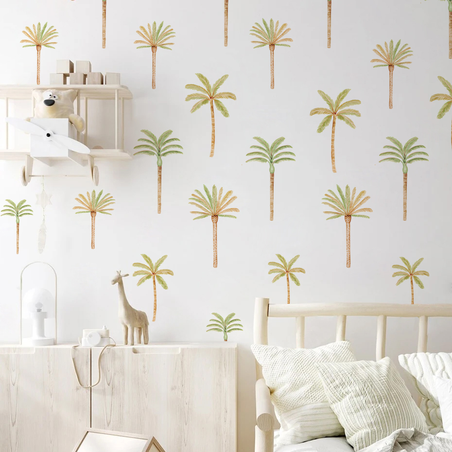 Boho Coconut Palm Tree Wall St - Baby Nursery Boy 리뷰 및 가격