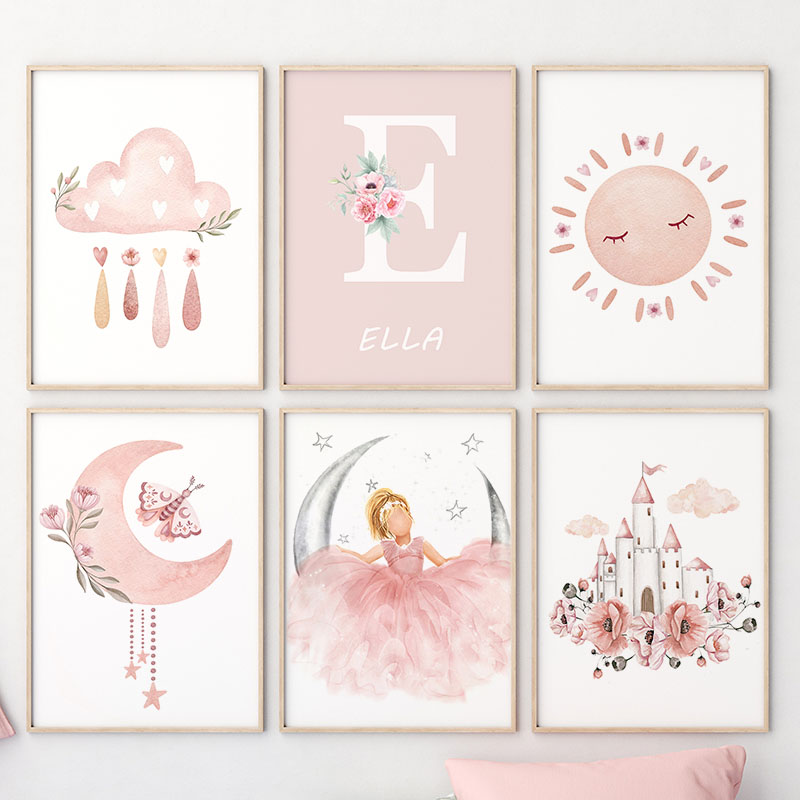 Pink Angel Girl Sun Moon Cloud - Baby Nursery Products 리뷰 및 가격