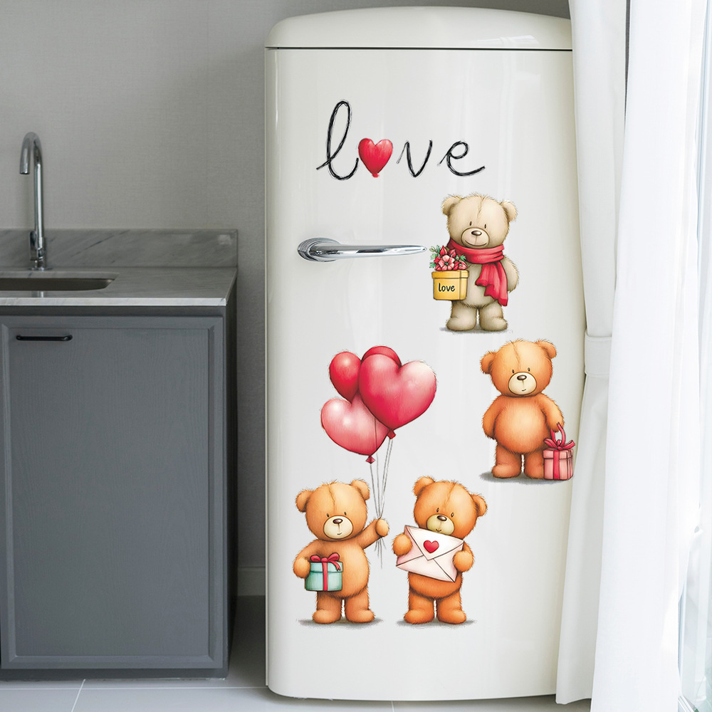 Romantic Cartoon Bear Balloon  - Baby Nursery Vinyl Wall Stickers 리뷰 및 가격