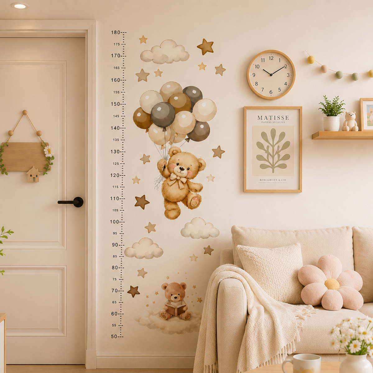 Bohemia Cute Bear Height Chart - Growth Chart Ruler 리뷰 및 가격