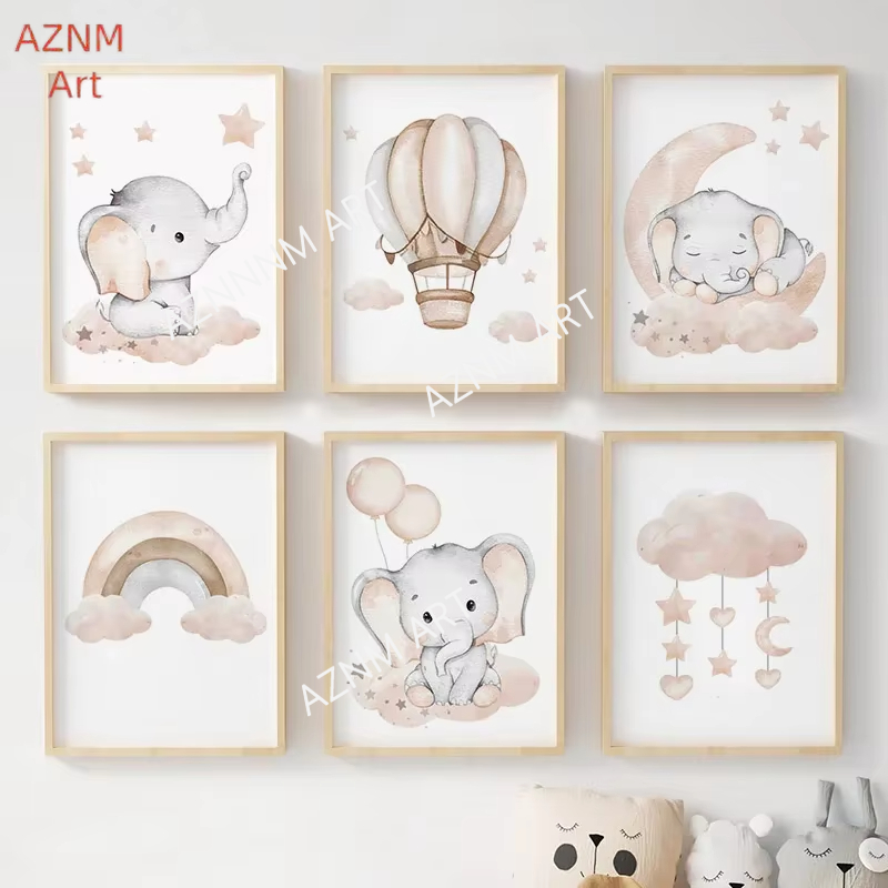Elephant Balloon Rainbow Moon  - Baby Nursery Products 리뷰 및 가격