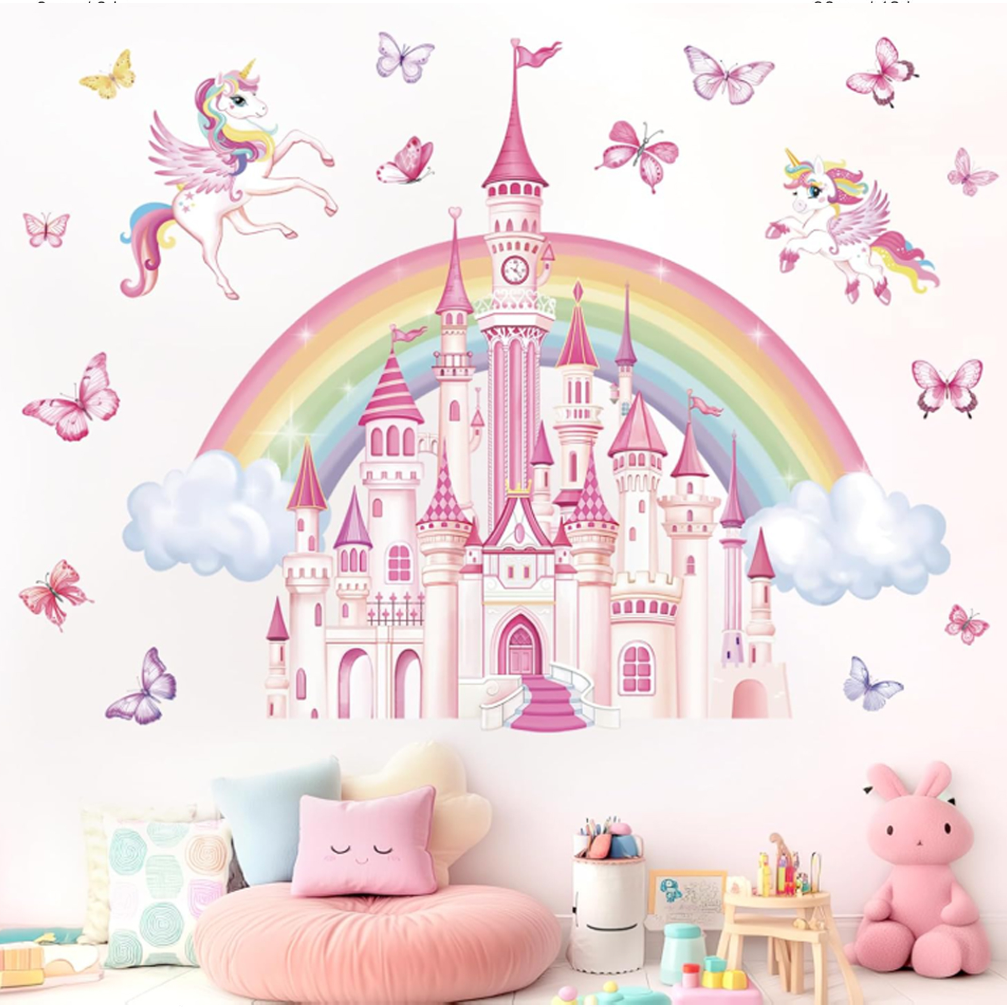 Unicorn Castle Wall Sticker fo - Baby Unicorn Nursery 리뷰 및 가격