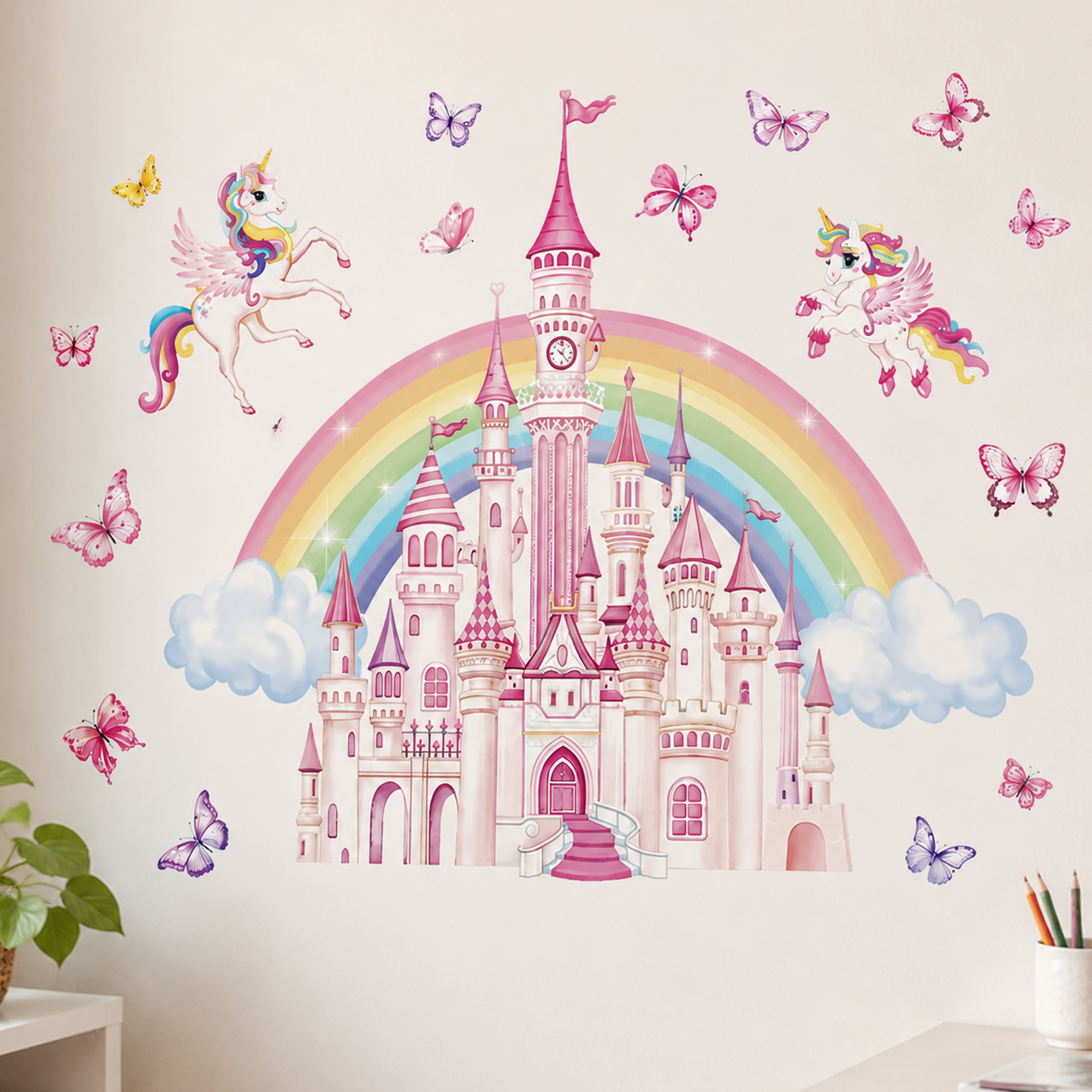 Unicorn Castle Wall Sticker fo - Baby Unicorn Nursery 리뷰 및 가격