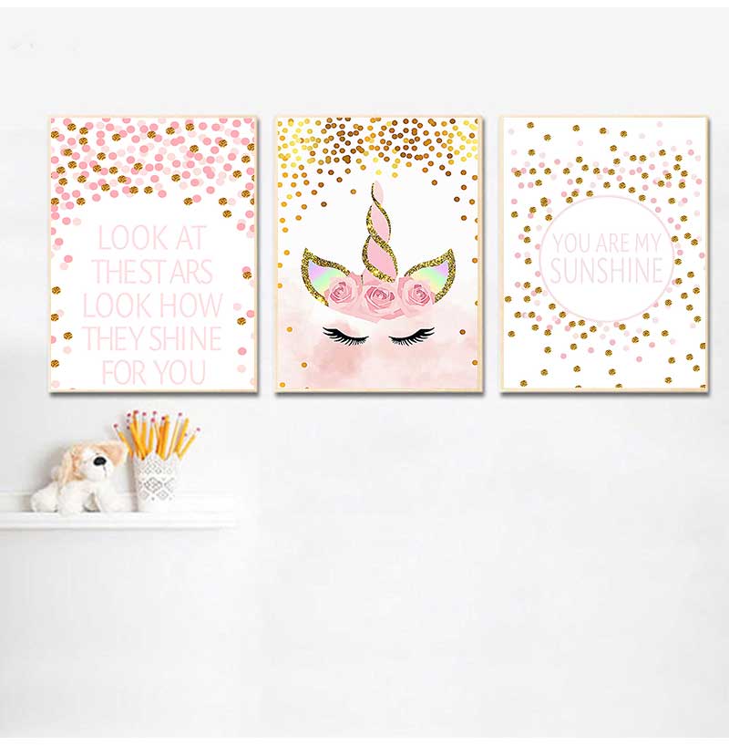 Decorative Picture Baby Girl B - Baby Unicorn Nursery 리뷰 및 가격