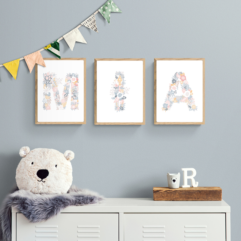 1PC frameless Floral Alphabet  - Baby Unicorn Nursery 리뷰 및 가격