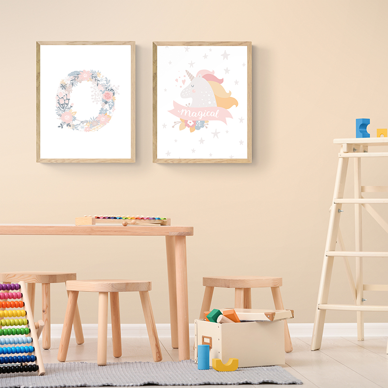 1PC frameless Floral Alphabet  - Baby Unicorn Nursery 리뷰 및 가격