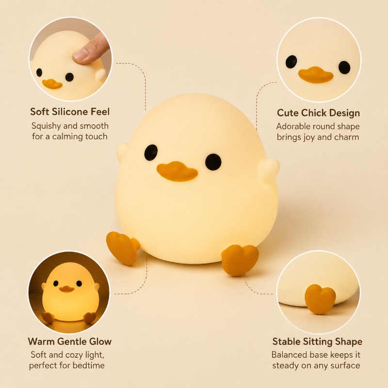 Cute Duck Night Light USB Rech - Baby Nursery Nurse 리뷰 및 가격