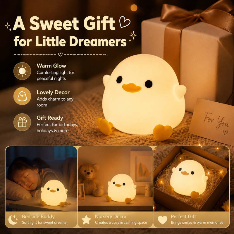 Cute Duck Night Light USB Rech - Baby Nursery Nurse 리뷰 및 가격