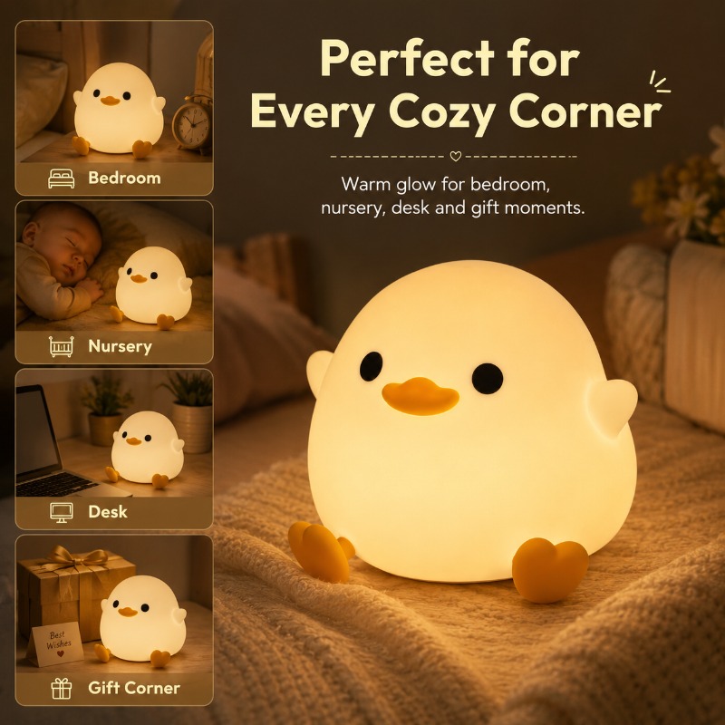 Cute Duck Night Light USB Rech - Baby Nursery Nurse 리뷰 및 가격