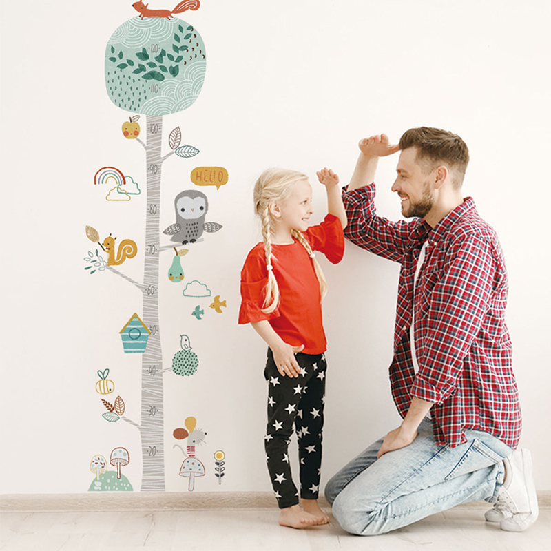 Cartoon Forest Animal Tree Hei - Growth Chart Ruler 리뷰 및 가격