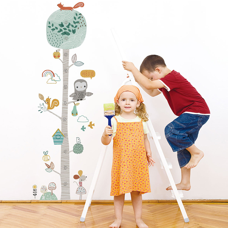 Cartoon Forest Animal Tree Hei - Growth Chart Ruler 리뷰 및 가격