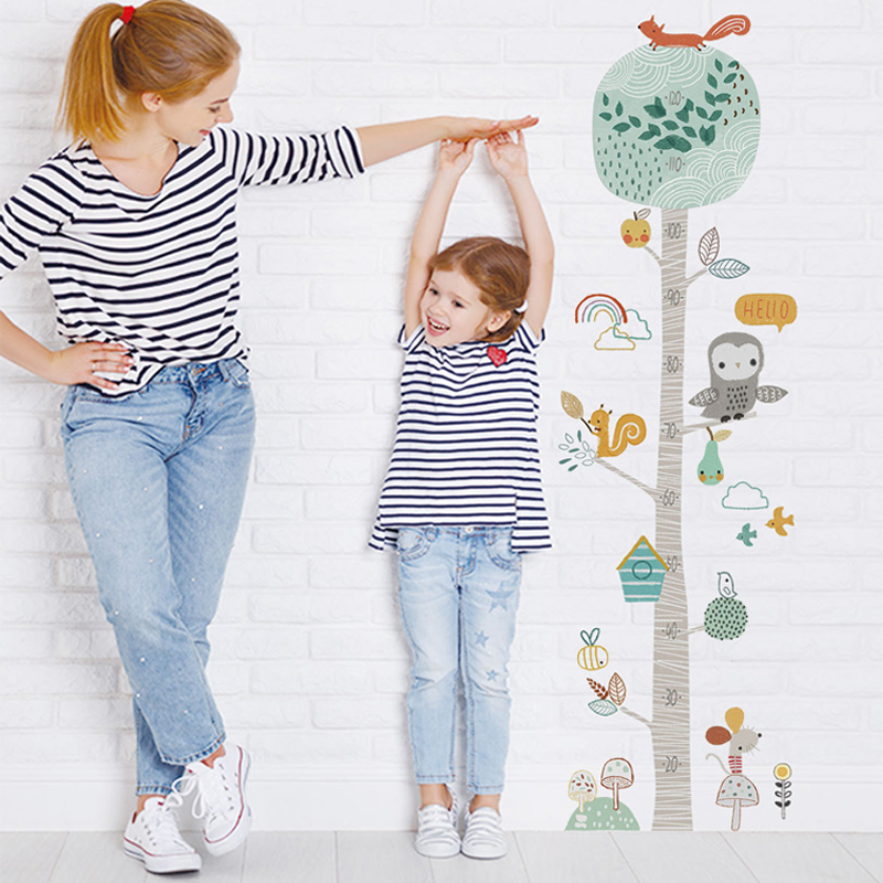 Cartoon Forest Animal Tree Hei - Growth Chart Ruler 리뷰 및 가격