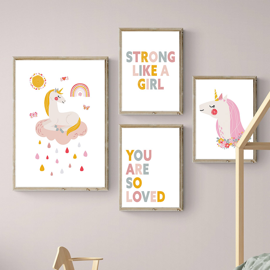 Kawaii Cartoon Unicorn Rainbow - Baby Unicorn Nursery 리뷰 및 가격