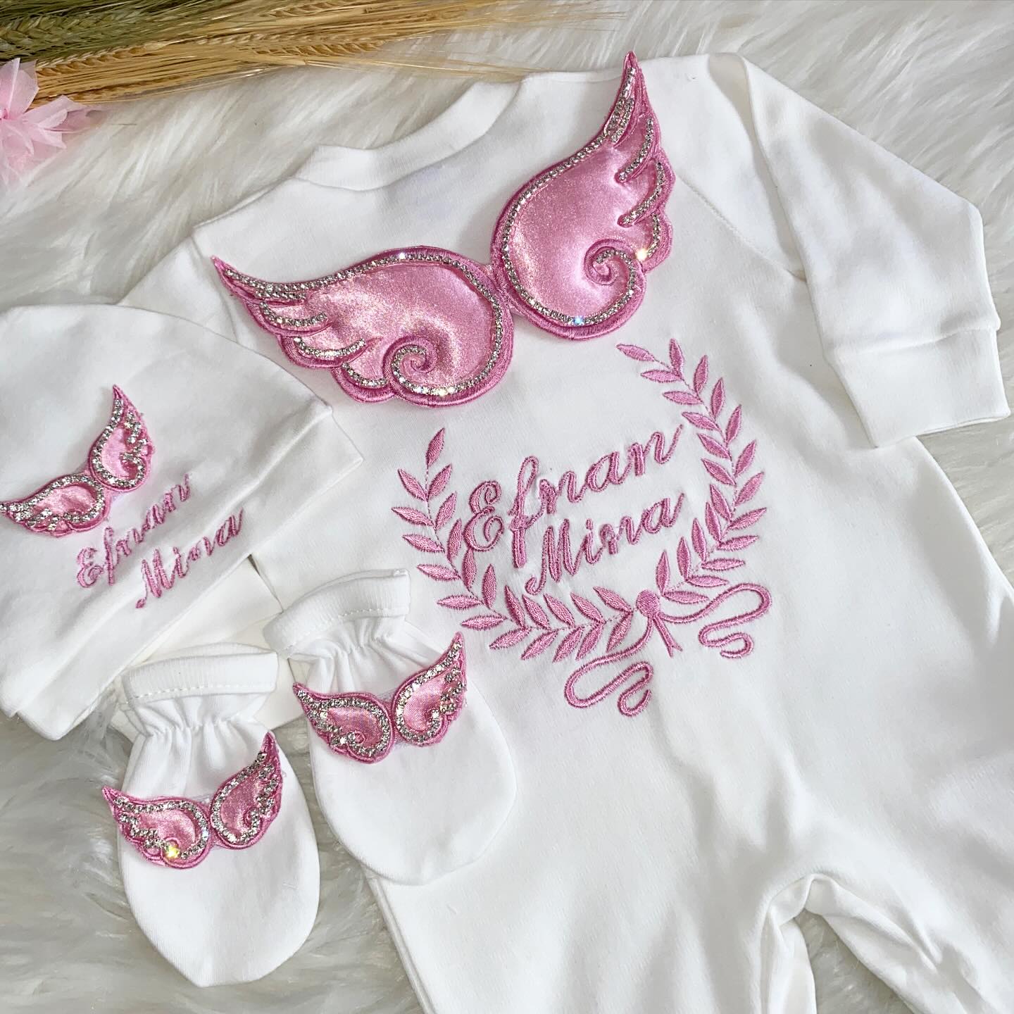 Dollbling 3pcs Embroidery Name - Baby Nursery Outfits 리뷰 및 가격