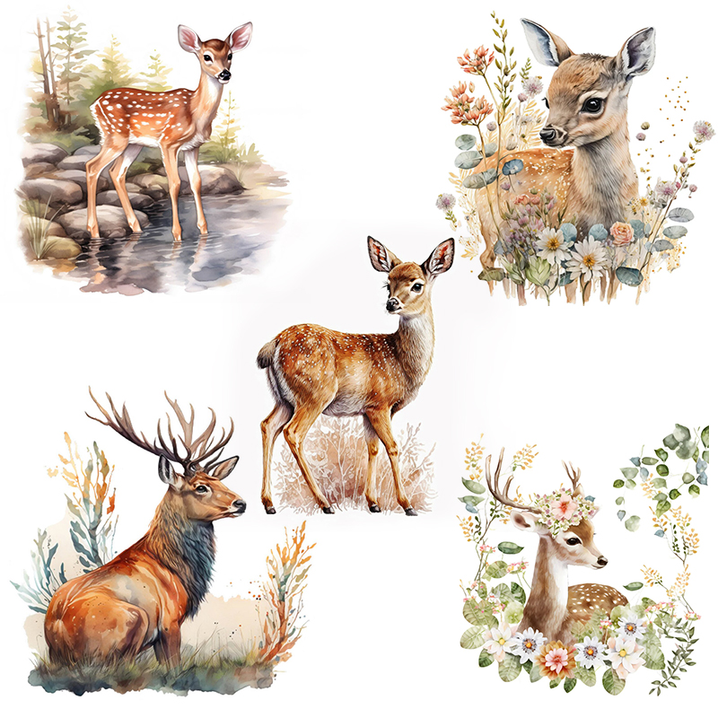 C400#Cute Deer Wall Sticker Ki - Baby Nursery Wallpaper 리뷰 및 가격