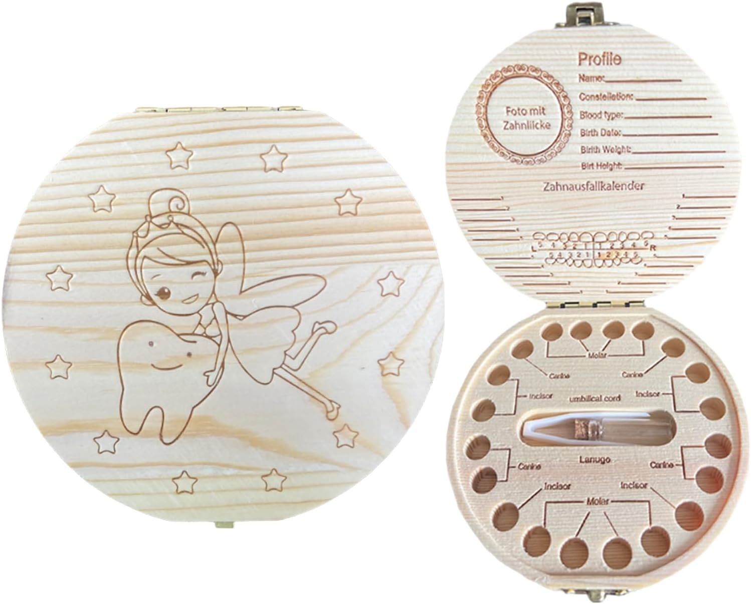 Wooden Milk Tooth Keepsake Box - Baby Keepsake Box 리뷰 및 가격