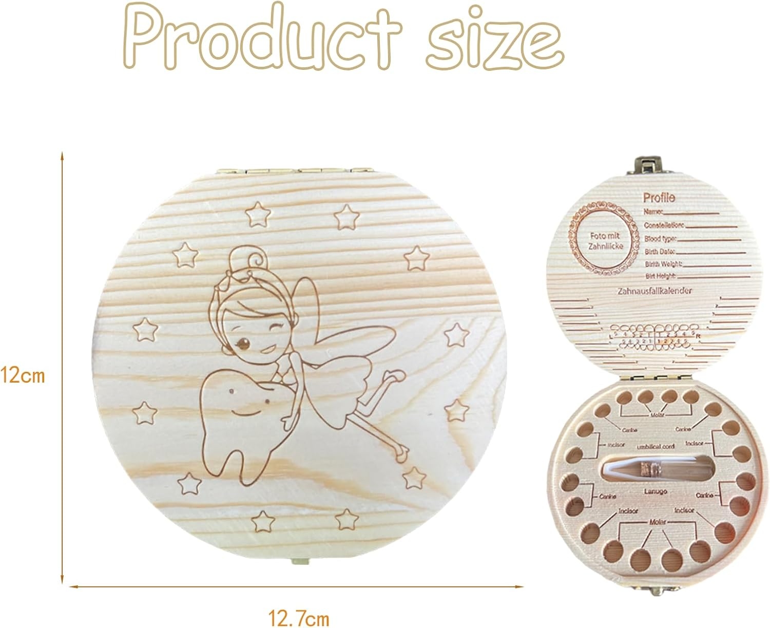Wooden Milk Tooth Keepsake Box - Baby Keepsake Box 리뷰 및 가격