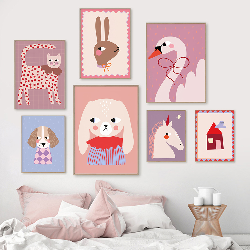 1pc frameless  Funny Animals B - Baby Unicorn Nursery 리뷰 및 가격