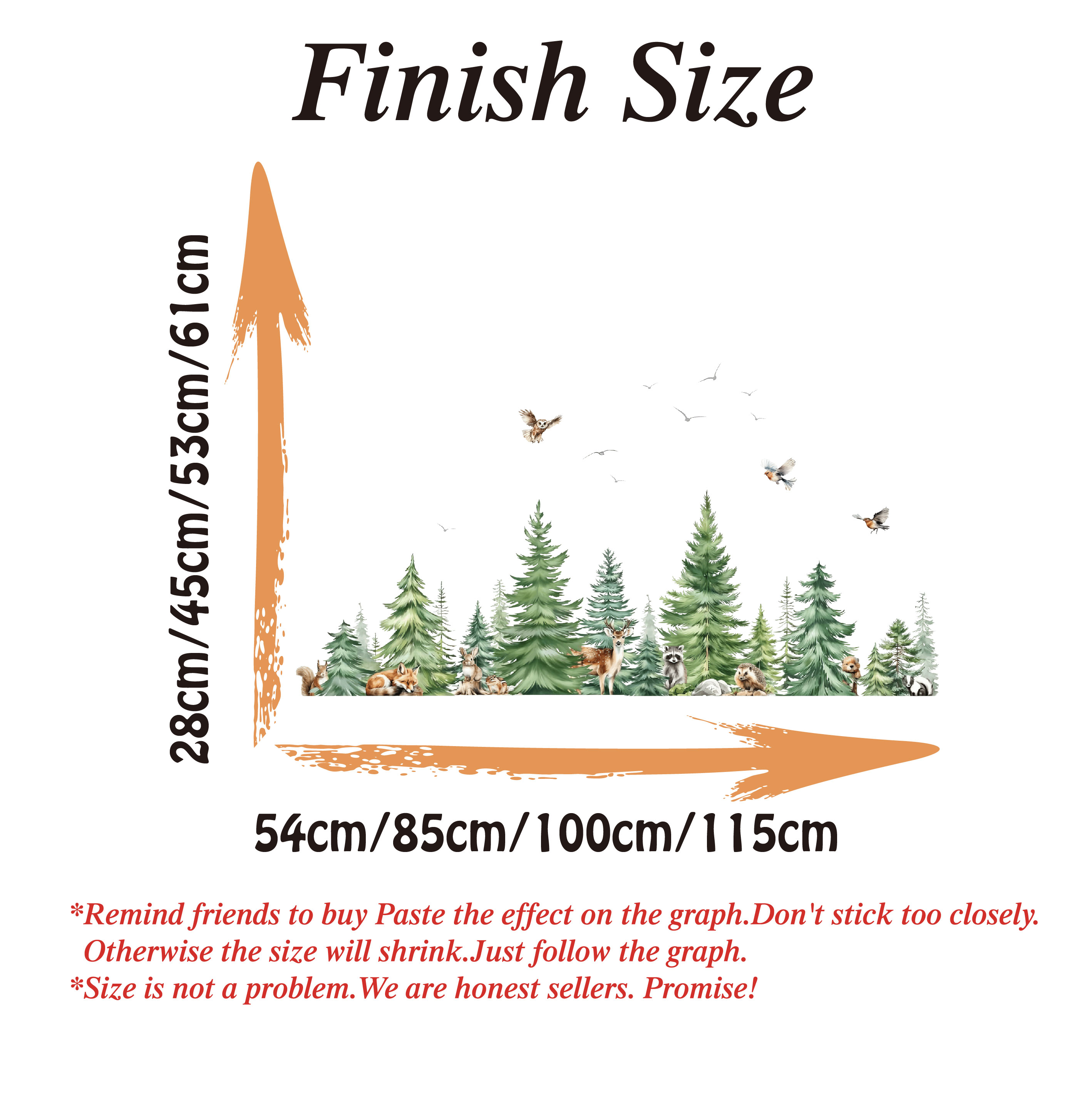 Large Watercolor Pine Tree Ani - Baby Nursery Wallpaper 리뷰 및 가격