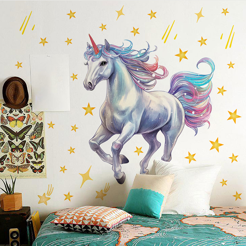 Cartoon Meteor Rainbow Unicorn - Baby Unicorn Nursery 리뷰 및 가격