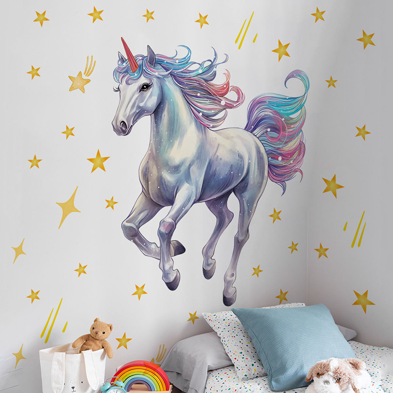 Cartoon Meteor Rainbow Unicorn - Baby Unicorn Nursery 리뷰 및 가격