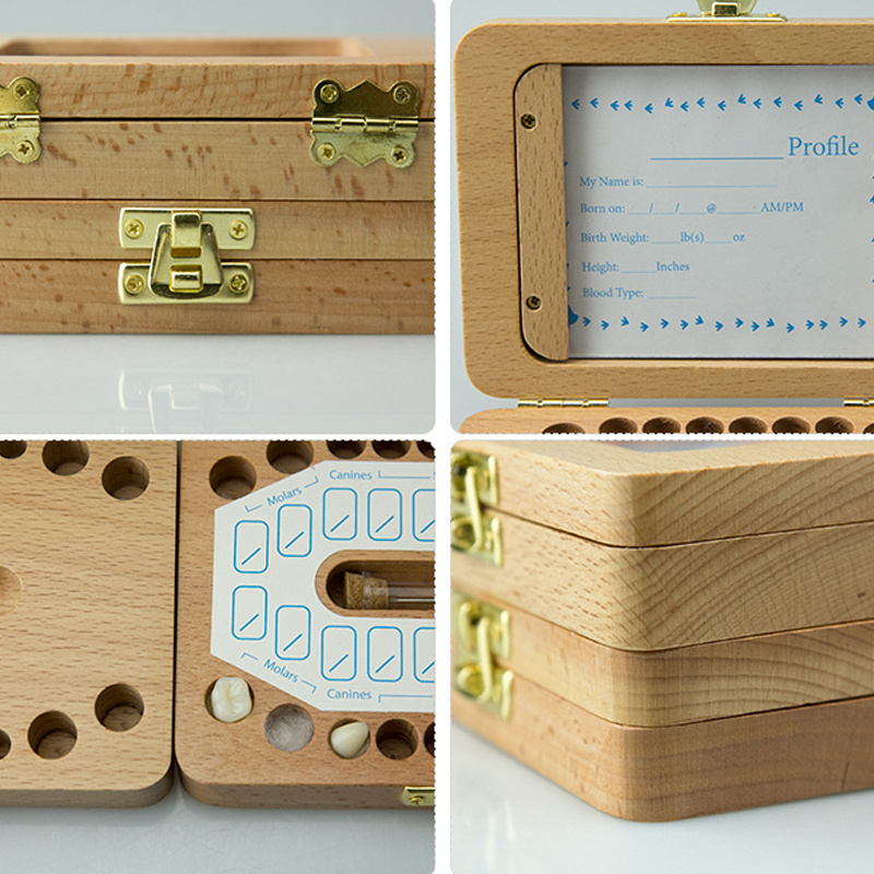 Natural Wooden Baby Teeth Keep - Baby Keepsake Box 리뷰 및 가격