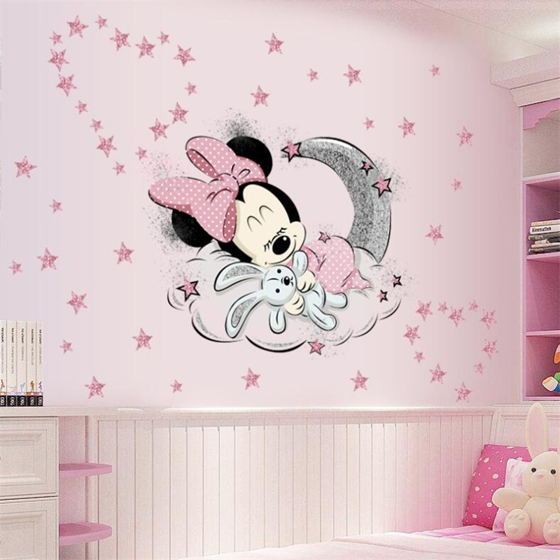 Cartoon Mickey Minnie Mouse Ba - Baby Nursery Wallpaper 리뷰 및 가격