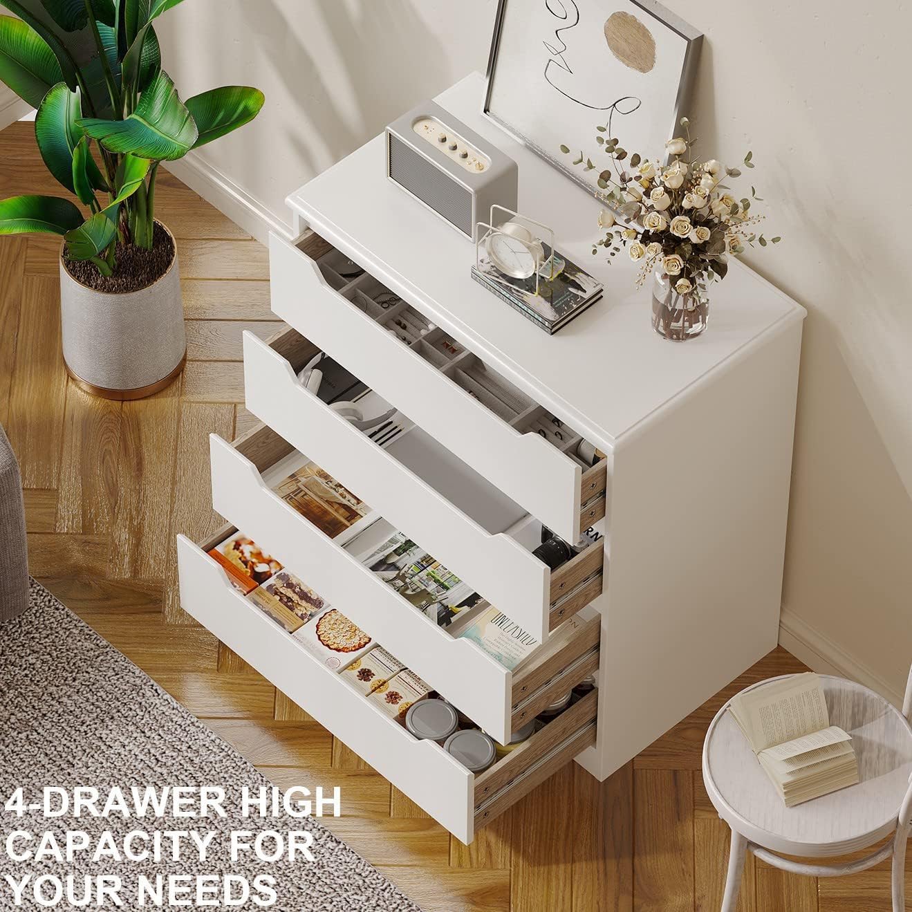 4 Drawer Dresser Bedroom Anti- - Drawer Dresser White 리뷰 및 가격