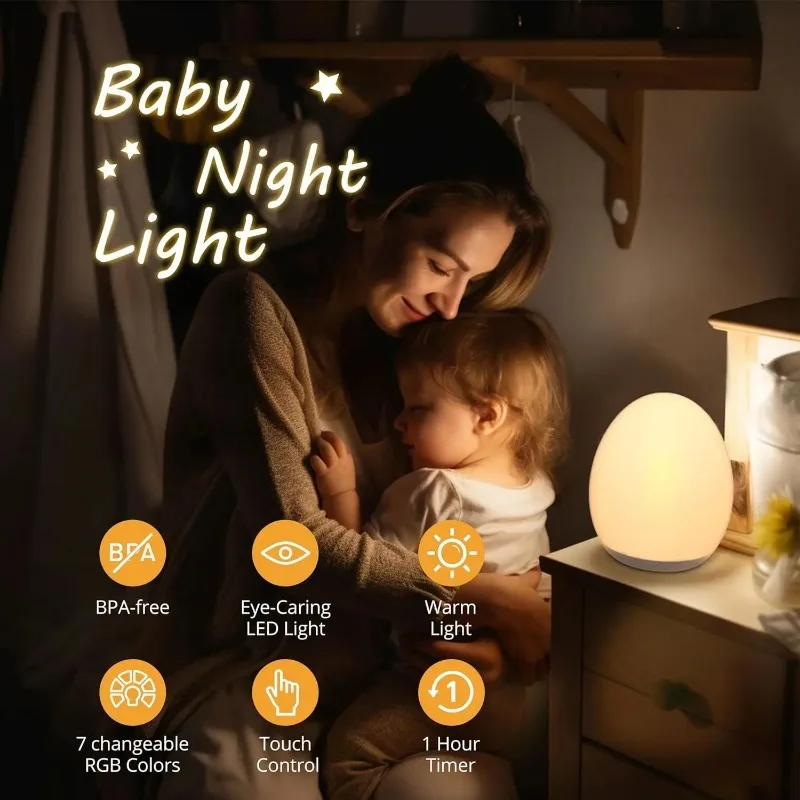 Portable Baby Night Light Egg  - Baby Nursery Egg Light 리뷰 및 가격
