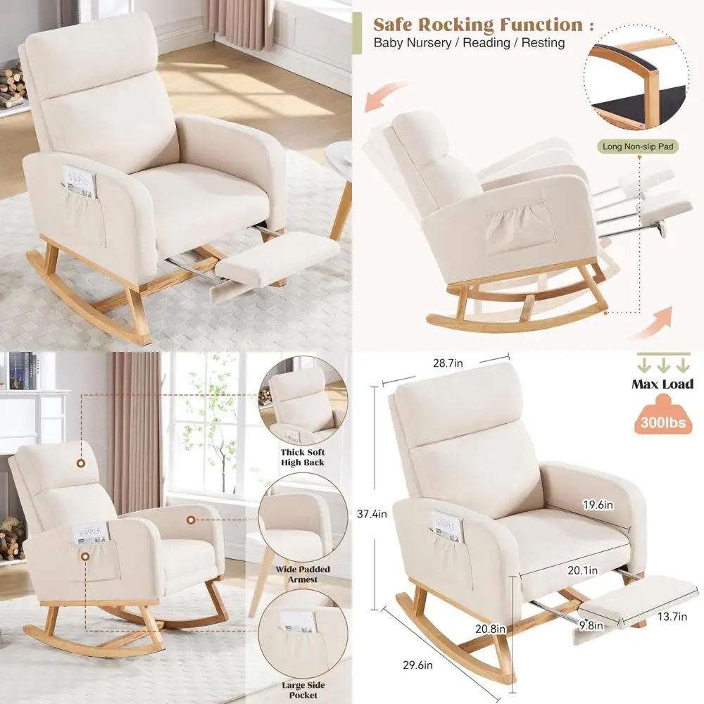 Nursing Glider Rocking Chair W - Baby Nursery Nurse 리뷰 및 가격