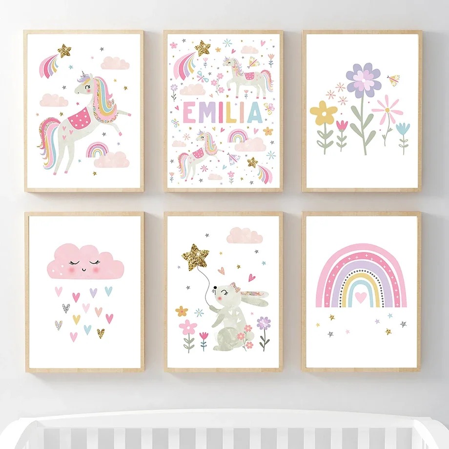 Rainbow Cloud Flower Nursery P - Baby Unicorn Nursery 리뷰 및 가격