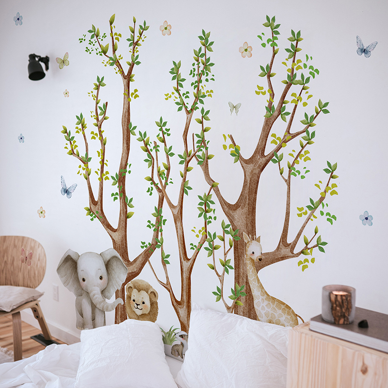 Jungle Safari Animal Park Wall - Baby Nursery Jungle Wallpaper 리뷰 및 가격
