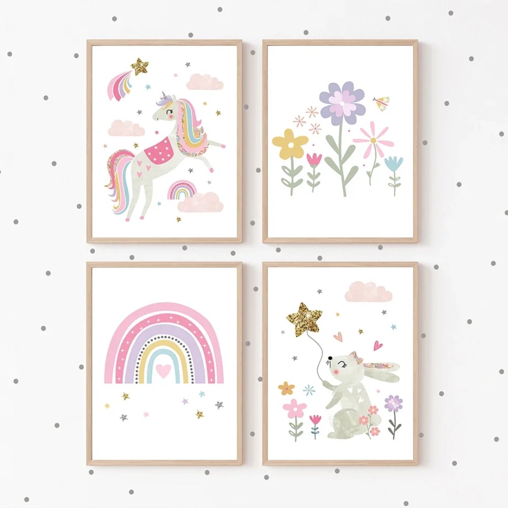 Pink Unicorn Rabbit Rainbow Cl - Baby Nursery Products 리뷰 및 가격