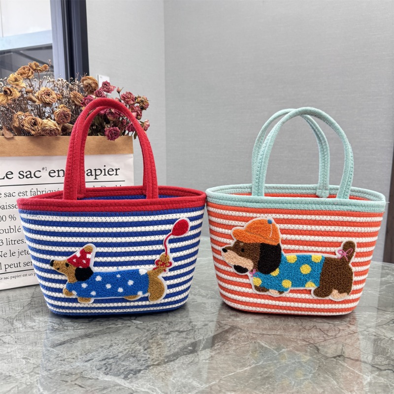 Cotton Rope Dachshund Woven Bu - Storage Basket Fabric 리뷰 및 가격