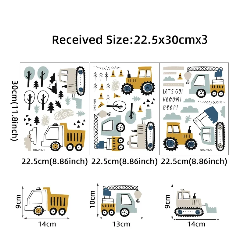 Hand Drawn Cute Cars Cargo Tru - Baby Nursery Wallpaper 리뷰 및 가격