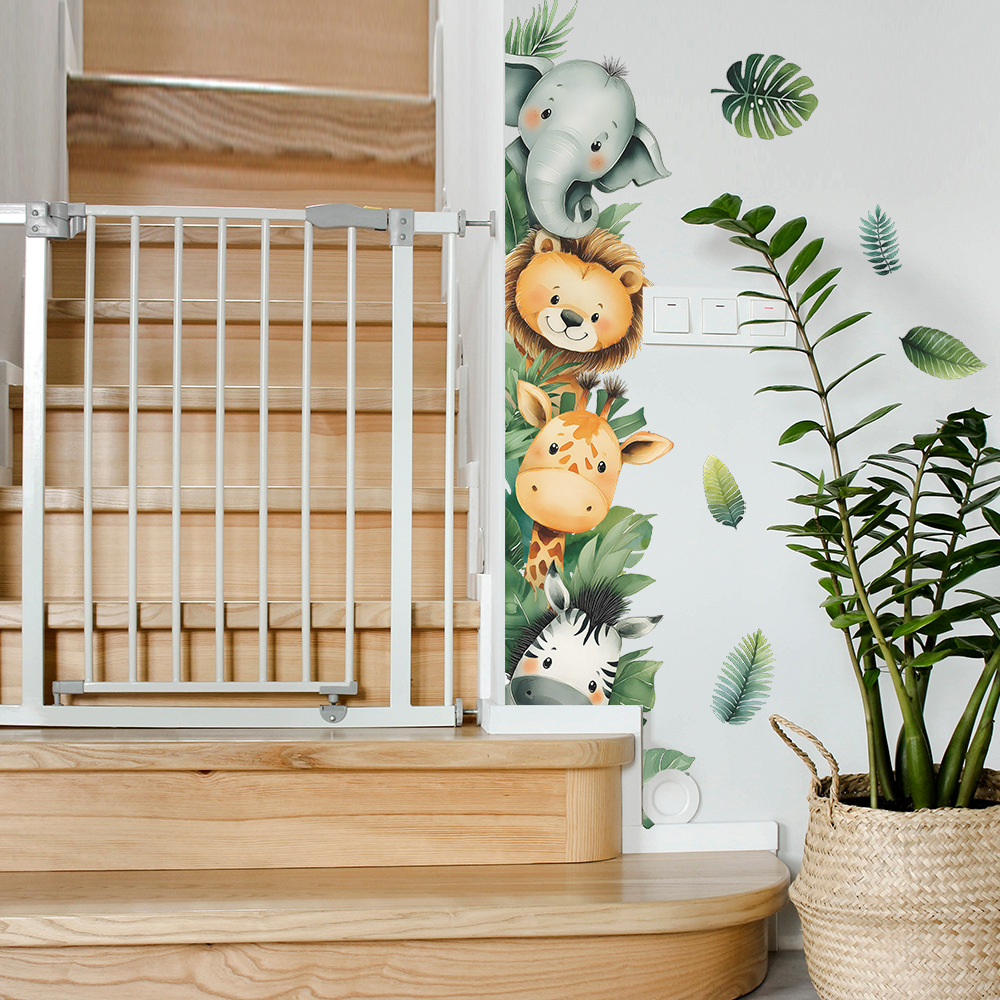 Jungle Animal Elephant Giraffe - Baby Nursery Jungle Wallpaper 리뷰 및 가격