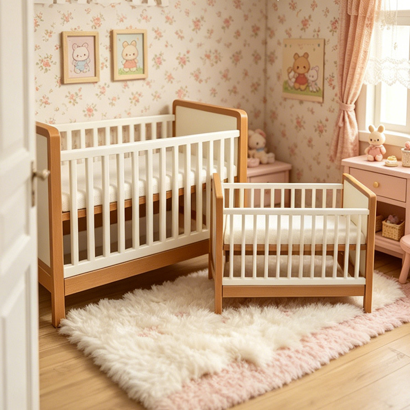 Mini Wooden Baby Crib, Dollhou - Baby Nursery Layout 리뷰 및 가격