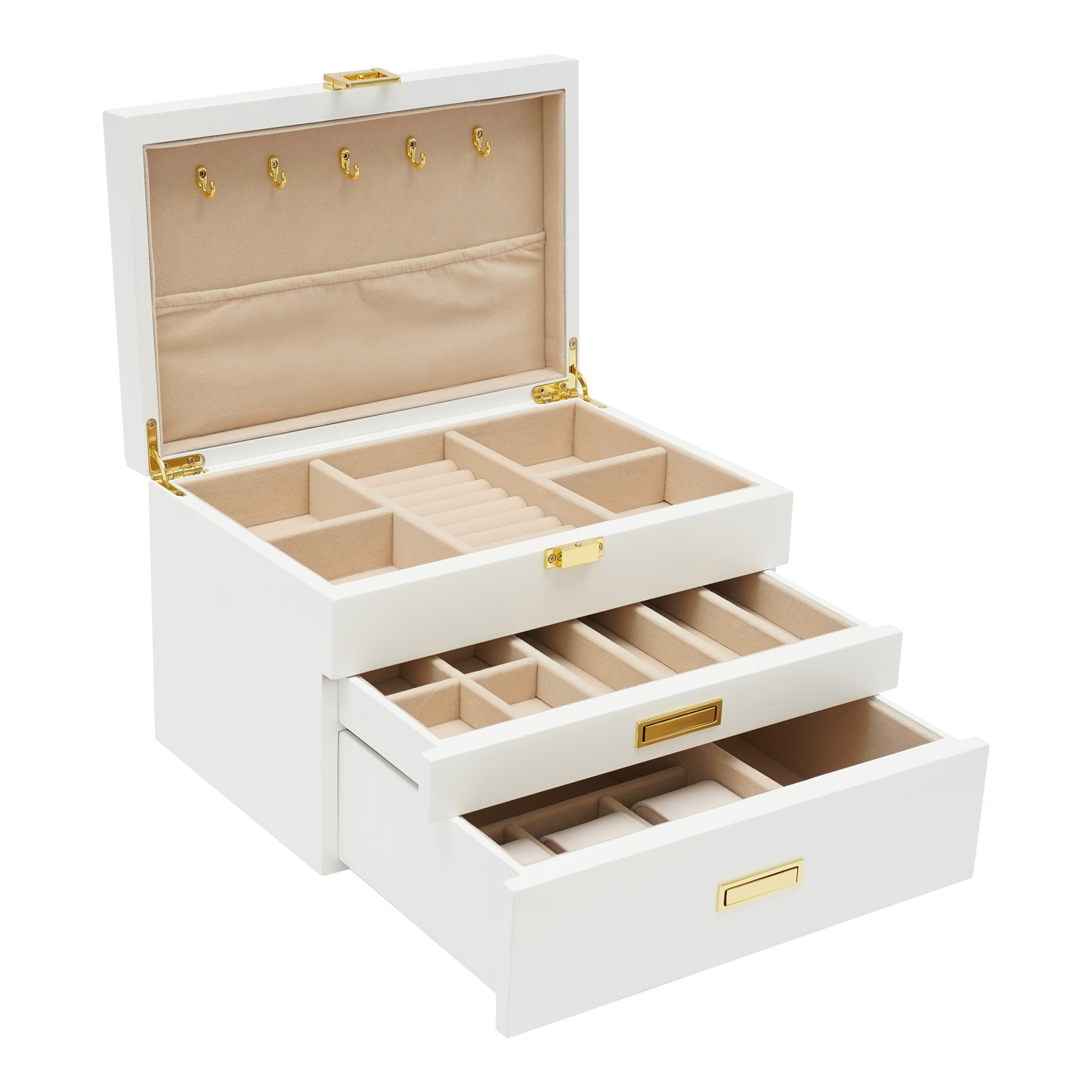 Elegant White Large Jewelry St - Drawer Dresser White 리뷰 및 가격