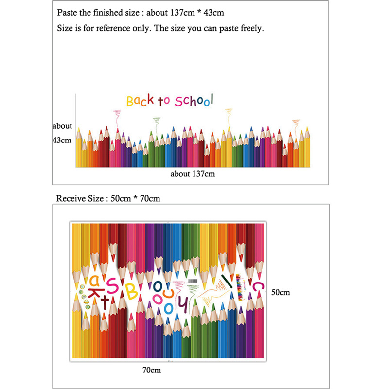 Cartoon Colour Pencil Baseboar - Baby Nursery Wallpaper 리뷰 및 가격