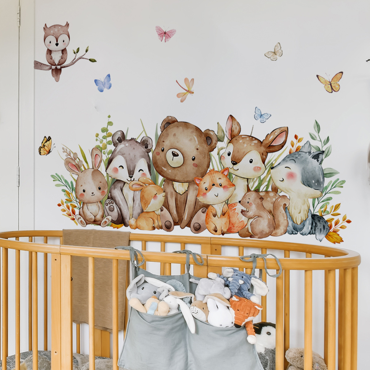 Cartoon Jungle Animals Wall St - Baby Nursery Jungle Wallpaper 리뷰 및 가격