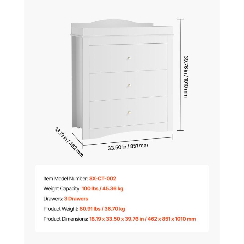 Changing Table Dresser, Baby D - Drawer Dresser White 리뷰 및 가격
