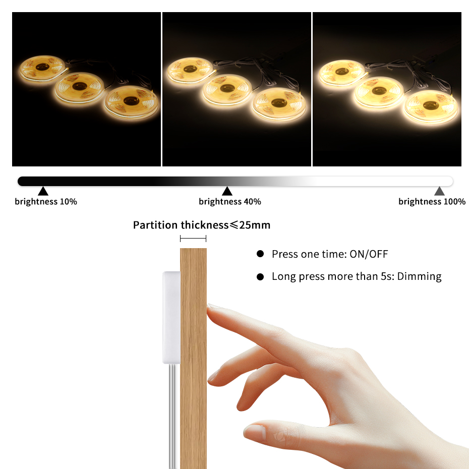 24V COB LED Strip with EU/US/A - Drawer Dresser White 리뷰 및 가격