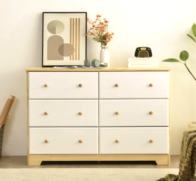 xx-Home Products Natural & Whi - Drawer Dresser White 리뷰 및 가격
