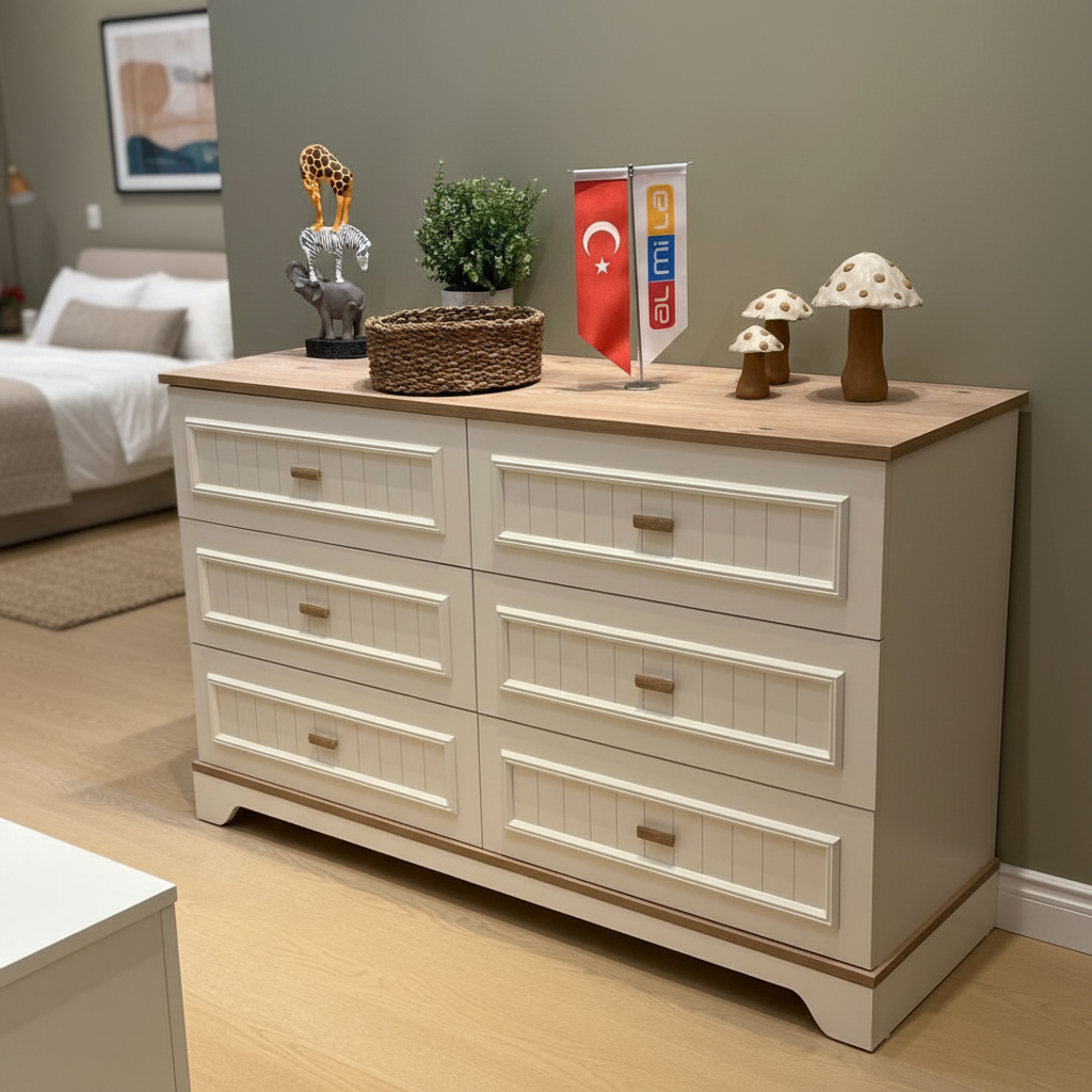 xx-Home Products Natural & Whi - Drawer Dresser White 리뷰 및 가격