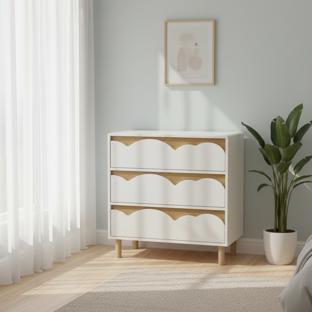 xx-Home Products Natural & Whi - Drawer Dresser White 리뷰 및 가격